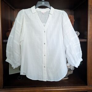 LC Lauren Conrad Women's White Blouse size XS